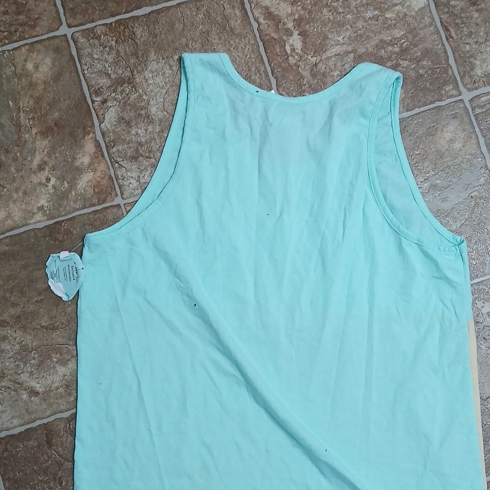 NWT Pusheen Aqua and Cream Beach Scene Womens Tank Top Size Med - Picture 4 of 6